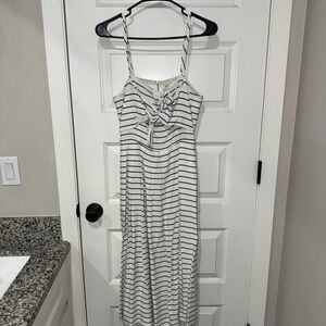 ANTONIO MELANI Black and White Striped Dress